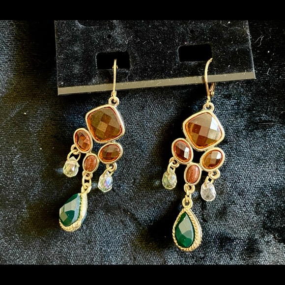 Hand Crafted Jewelry - 💎4 for $20💎 Green and Gold Upcycled Earrings Lever Backs